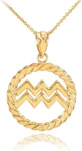 Astrology Jewelry - Aquarius Necklace for men