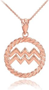 Astrology Jewelry - Aquarius Necklace for men