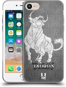 Head Case Designs Taurus Zodiac Signs Gel Case [Military Grade Protection] Compatible with Apple iPhone 7/8 / SE 2020 & 2022 and Compatible with MagSafe - Taurus Phone Case for men