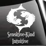 Pisces Zodiac Car Decal - Pisces Car Accessories for men