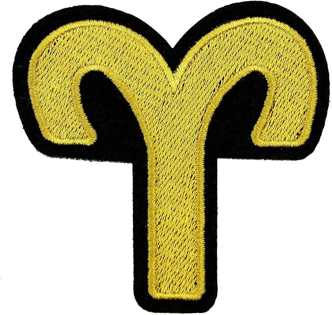 RECHERE Constellation Symbols Zodiac Embroidered Iron On Patch Applique (Aries) - Aries Blanket for men