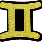 RECHERE Constellation Symbols Zodiac Embroidered Iron On Patch Applique (Gemini) - Gemini Blanket for men