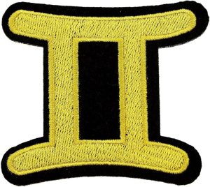 RECHERE Constellation Symbols Zodiac Embroidered Iron On Patch Applique (Gemini) - Gemini Blanket for men