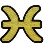 RECHERE Constellation Symbols Zodiac Embroidered Iron On Patch Applique (Pisces) - Pisces for men