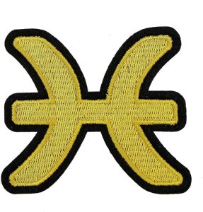 RECHERE Constellation Symbols Zodiac Embroidered Iron On Patch Applique (Pisces) - Pisces for men