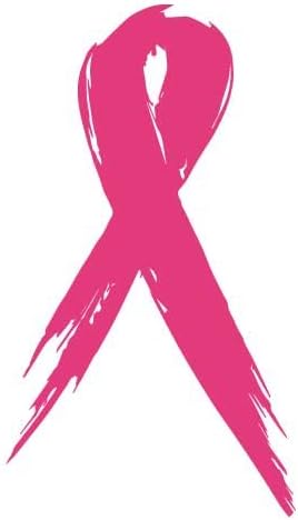 Breast Cancer Awareness Ribbon Pink Car Window Vinyl Decal (5 in) - Cancer Car Accessories for men