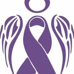 Cancer Angel Awareness Ribbon - Die Cut Vinyl Window Decal/Sticker for Car/Truck (5"x3.5", Purple) - Cancer Car Accessories for men