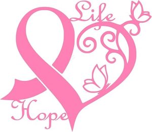 Cancer Awareness Ribbon Heart Butterfly Vine - Life Hope Decal by UR Impressions Vinyl Sticker for Cars Trucks SUV Motorcycles Window Graphics|Pink|6.4 X 5.5 inch - Cancer Car Accessories for men