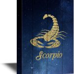 wall26 - Constellation Canvas Wall Art - Scorpio - Gallery Wrap Modern Home Art | Ready to Hang - 24x36 inches - Scorpio Canvas for men
