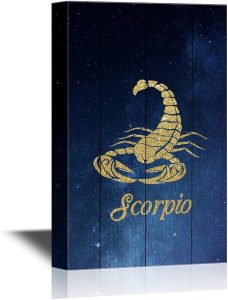 wall26 - Constellation Canvas Wall Art - Scorpio - Gallery Wrap Modern Home Art | Ready to Hang - 24x36 inches - Scorpio Canvas for men
