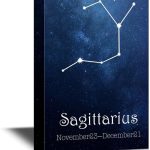 wall26 - 12 Zodiac Signs Constellation Canvas Wall Art - Sagittarius - Gallery Wrap Modern Home Art | Ready to Hang - 16x24 inches - Sagittarius Home Decor for men