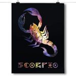 Inspired Posters - Cosmic Zodiac - Scorpio Decorative Wall Art Poster - Modern Home Decor - Motivational Posters - UV Print 8x10 Poster - Scorpio Canvas for men