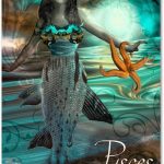 Trademark Fine Art ALI4412-C1419GG Art Nouveau Zodiac Pisces, 14x19-Inch, 14 in x 19 in - Pisces Canvas for men