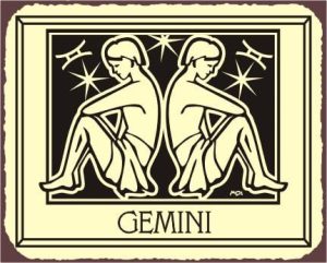 Gemini Zodiac Astrology Vintage Metal Art Retro Tin Sign - Gemini Canvas for men