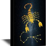wall26 - Constellation Canvas Wall Art - Scorpio - Gallery Wrap Modern Home Art | Ready to Hang - 12x18 inches - Scorpio Canvas for men