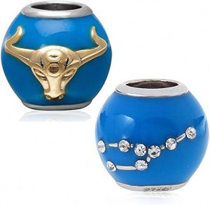 Zodiac Sign Enamel Beads Authentic 925 Sterling Silver Charms for Charms Bracelet - Taurus for men