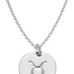 925 Sterling Silver Zodiac Necklace Disc Charm Necklace Gift for Your Wife Girlfriend or Family Member - Taurus Products for men