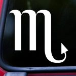 Minglewood Trading Scorpio Vinyl Decal Sticker 5" x 4.5" Astrology Zodiac Sign Water The Scorpion - - Yellow - Scorpio Sticker for men