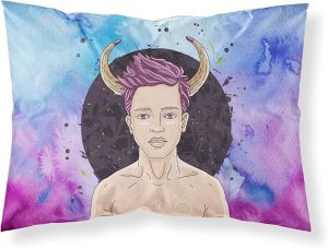 Caroline's Treasures BB7318PILLOWCASE Taurus Zodiac Sign Fabric Standard Pillowcase Lightweight Super Soft Easy Care Decorative Artwork Pillowcase, Standard - Taurus Pillow for men