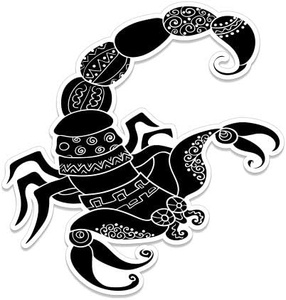 Scorpio - 3" Vinyl Sticker - for Car Laptop I-Pad Phone Helmet Hard Hat - Waterproof Decal - Scorpio Sticker for men
