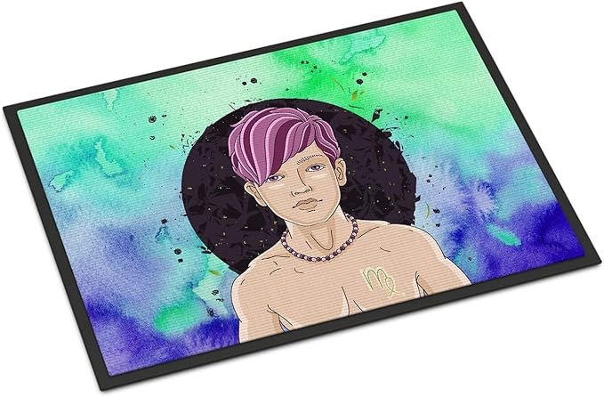 Caroline's Treasures BB7322JMAT Virgo Zodiac Sign Doormat 24x36 Front Door Mat Indoor Outdoor Rugs for Entryway, Non Slip Washable Low Pile, 24H X 36W - Virgo Car Floor Mat for men