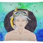 Caroline's Treasures BB7316PW1216 Pisces Zodiac Sign Canvas Fabric Decorative Pillow Machine Washable, Indoor Outdoor Decorative Pillow for Couch, Bed or Patio, 12HX16W - Pisces Pillow for men