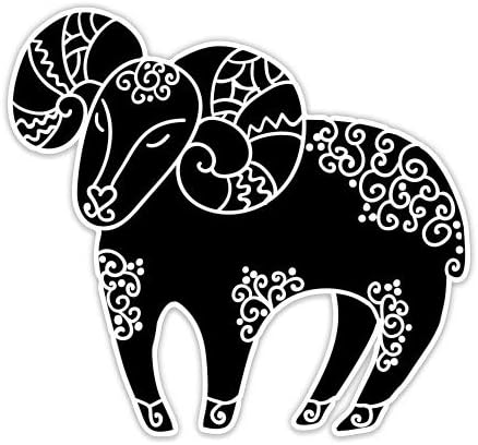 Aries - 3" Vinyl Sticker - for Car Laptop I-Pad Phone Helmet Hard Hat - Waterproof Decal - Aries Sticker for men