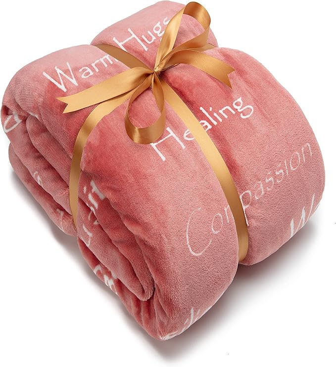 Chanasya Healing Warm Hugs Gift Throw Blanket - Sympathy Gift Breast Cancer Chemo Survivor Get Well Caring Gifts - Comfort Pink Gift Blanket for Love Support Women Grandma Friend - Rosetan - Gemini Blanket for men