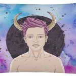 Caroline's Treasures BB7318PW1216 Taurus Zodiac Sign Canvas Fabric Decorative Pillow Machine Washable, Indoor Outdoor Decorative Pillow for Couch, Bed or Patio, 12HX16W - Taurus Pillow for men