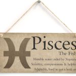 Meijiafei Pisces The Fish - Beautiful Spiritual Gift Astrology Sign of The Zodiac Plaque - Pisces Canvas for men