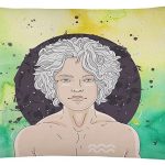 Caroline's Treasures BB7315PW1216 Aquarius Zodiac Sign Canvas Fabric Decorative Pillow Machine Washable, Indoor Outdoor Decorative Pillow for Couch, Bed or Patio, 12HX16W - Aquarius Pillow for men