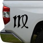 Rosie Decals Horoscope Symbol Virgo Die Cut Vinyl Decal Sticker For Car Truck Motorcycle Window Bumper Wall Decor Size- [8 inch/20 cm] Wide Color- Matte White - Virgo Car Floor Mat for men