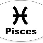 CafePress Pisces Sign Oval Sticker Oval Car Bumper Sticker - Pisces Car Accessories for men