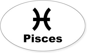 CafePress Pisces Sign Oval Sticker Oval Car Bumper Sticker - Pisces Car Accessories for men