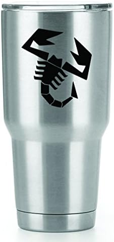 Scorpio Scorpion Vinyl Decals Stickers (2 Pack!!!) | Tumbler Coffee and Insulated Cups | Decals Only! Cup not Included! | 2-3 X 2.7 inch Black Decals | KCD1557 - Scorpio Sticker for men