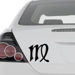 Horoscope Symbol Virgo for Car Truck Motorcycle Windows Bumper Laptop Home Wall Decor Vinyl Sticker Decal - Size [8 in/20 cm] Wide Color- Matte Black - Virgo Car Floor Mat for men