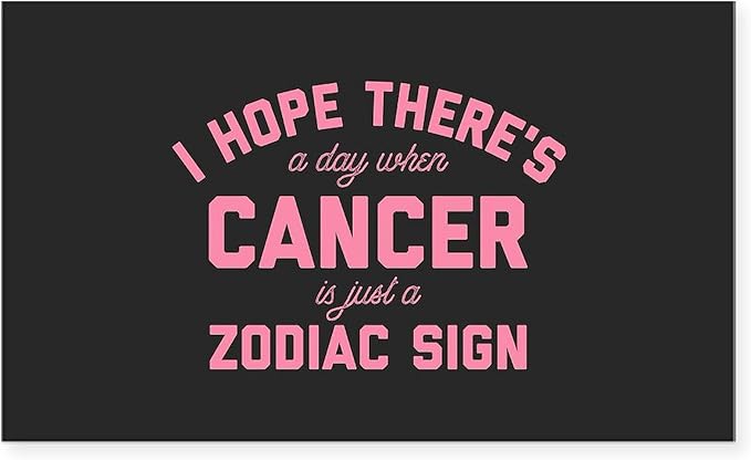 CafePress When Cancer is Just A Zodiac S Rectangle Bumper Sticker Car Decal - Cancer Car Accessories for men