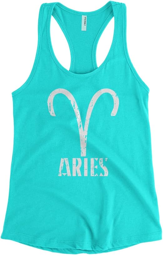 Women's Distressed Aries Zodiac Sign Horoscope Racerback Tank Top - Aries T-Shirt for men