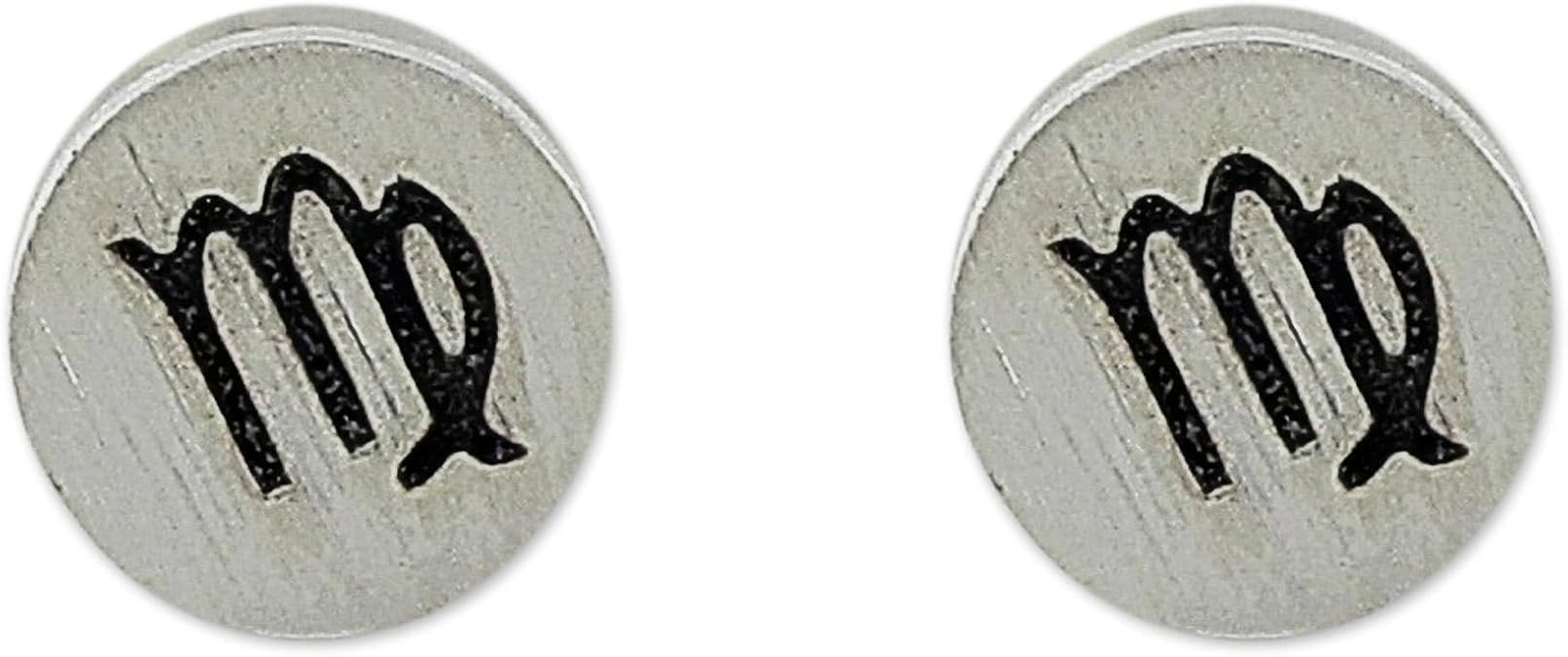 NOVICA - Virgo Earrings for men