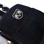 Car Console Covers Plus Official Licensed RAM Embroidered Logo Center Console Cover Designed by Seat Armour to fit RAM 2014-2025 Classic Jump Seat Model and All Bucket Seat Models - Aries Car Seat Cover for men