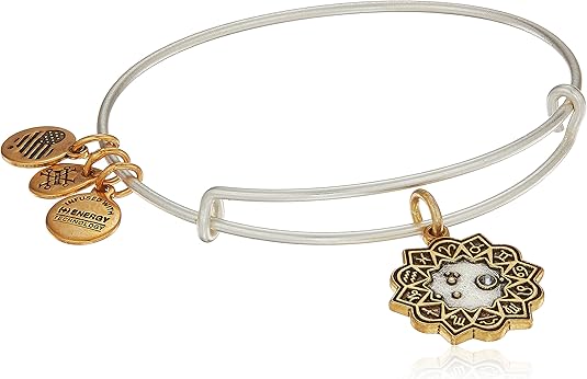 Women's Aries Two Tone Bangle Bracelet - Aries Bracelet for men