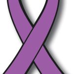 Magnet Me Up Support Pancreatic and Leiomyosarcoma Cancer Awareness Purple Ribbon Magnet Decal, 3.5x7 Inches, Heavy Duty Automotive Magnet for car Truck SUV - Cancer Car Accessories for men