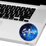 Scorpio Zodiac Sign Laptop Trackpad Sticker 3" Tall x 3" Wide - Scorpio Sticker for men