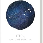 Kindred Sol Collective Leo Zodiac Constellation Art 14" x 11" - Minimalist & Dreamy Astrology Print - Perfect Horoscope Print for Nursery Decor, Bedrooms, Playrooms, Classrooms and Gifts - Leo Canvas for men