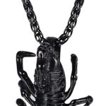 U7 Punk Necklaces Stainless Steel 18K Gold Plated Large Hip Hop Dagger/Knife/Sword/Steampunk Gear/Large Razor Blade Pendant Necklace for Men Women, Chain 22-24 Inches - Scorpio Accessories for men