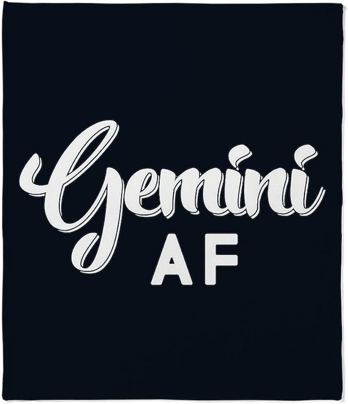 CafePress Gemini AF Throw Blanket Super Soft Fleece Plush Throw Blanket, 60"x50" - Gemini Blanket for men