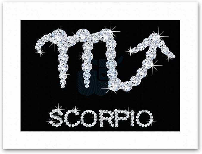 Wee Blue Coo DIAMOND ZODIAC BLING HOROSCOPE SCORPIO Canvas art Prints - Scorpio Canvas for men