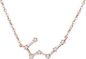 BriLove Gifts for Mom Women 925 Sterling Silver Necklace Zodiac Constellation Horoscope 12 Astrology Wedding Bridal CZ Pendant Birthday/Christmas/Anniversary - Taurus Products for men