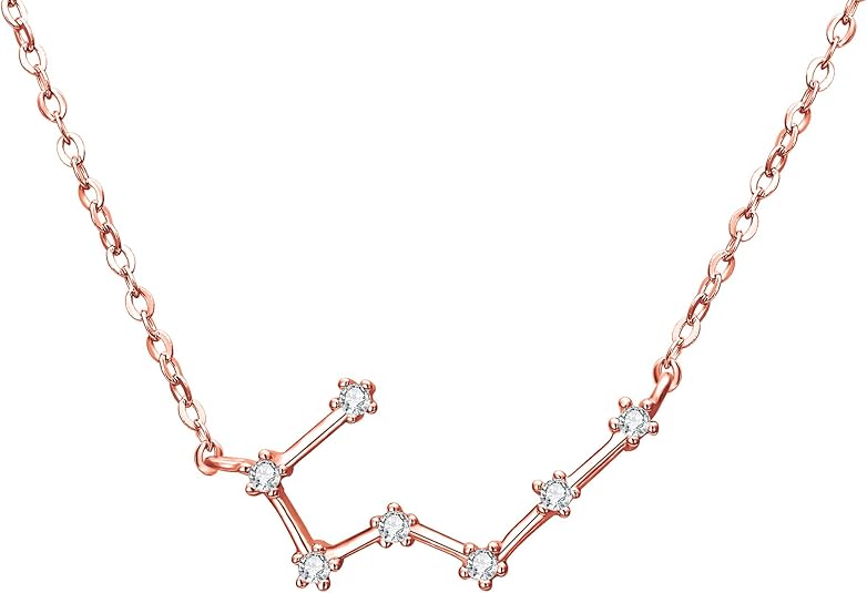 BriLove Gifts for Mom Women 925 Sterling Silver Necklace Zodiac Constellation Horoscope 12 Astrology Wedding Bridal CZ Pendant Birthday/Christmas/Anniversary - Taurus Products for men