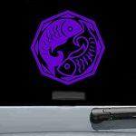 JS Artworks Zodiac Pisces Astrology Vinyl Decal Sticker (Purple) - Pisces Car Accessories for men